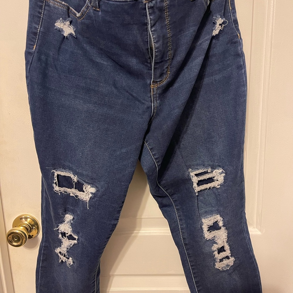 True Craft Women's High Rise Jeans - Dark Blue